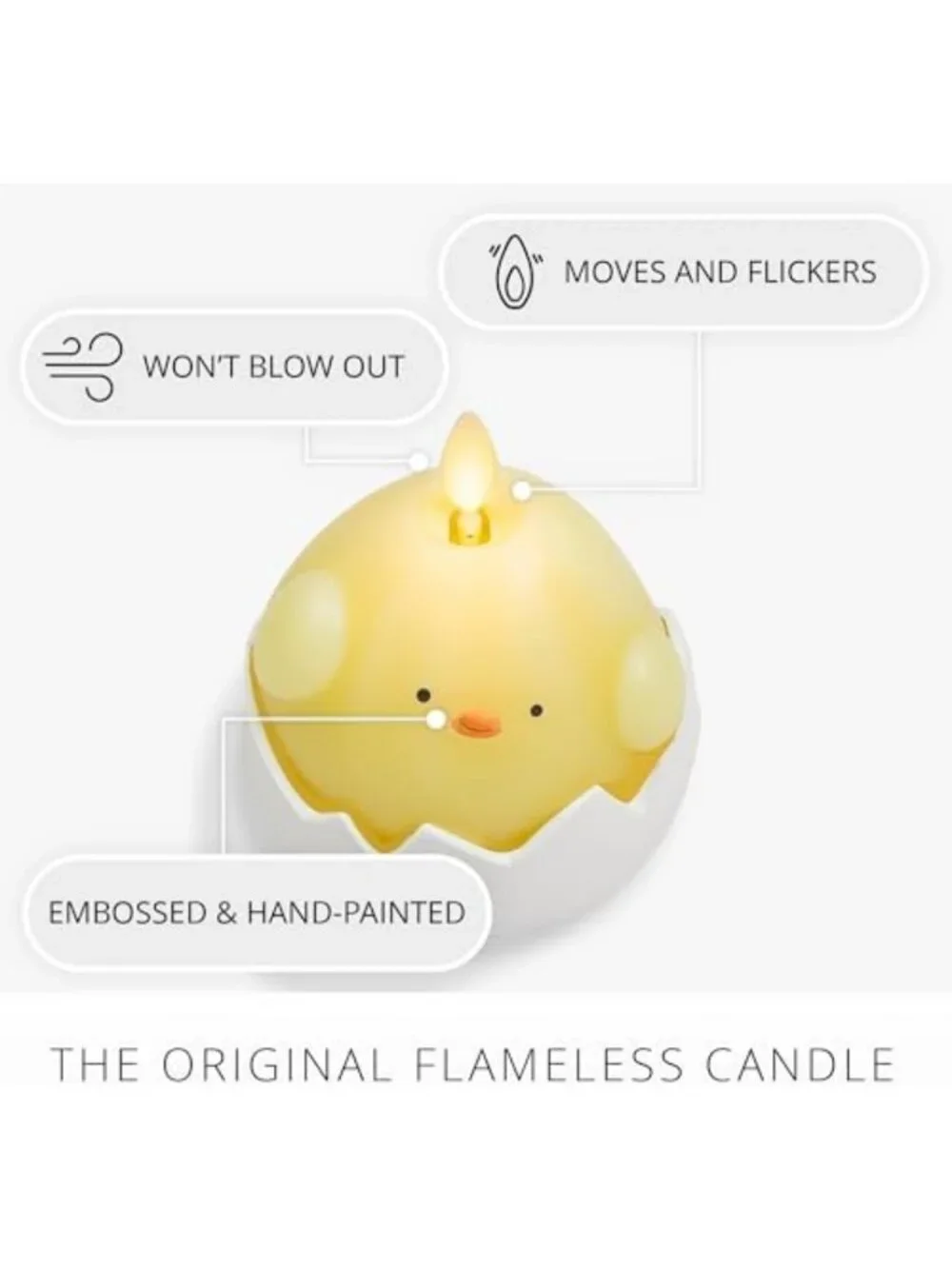 Flameless Easter Chick Candle - 3.3